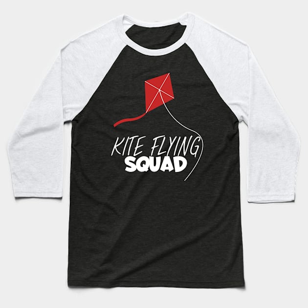 Kite flying squad Baseball T-Shirt by maxcode